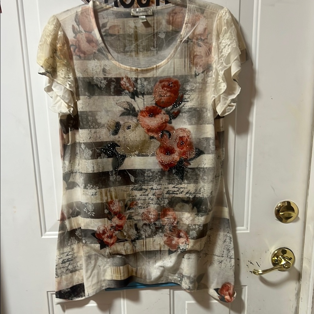 Dress Barn Floral Print Women's Top